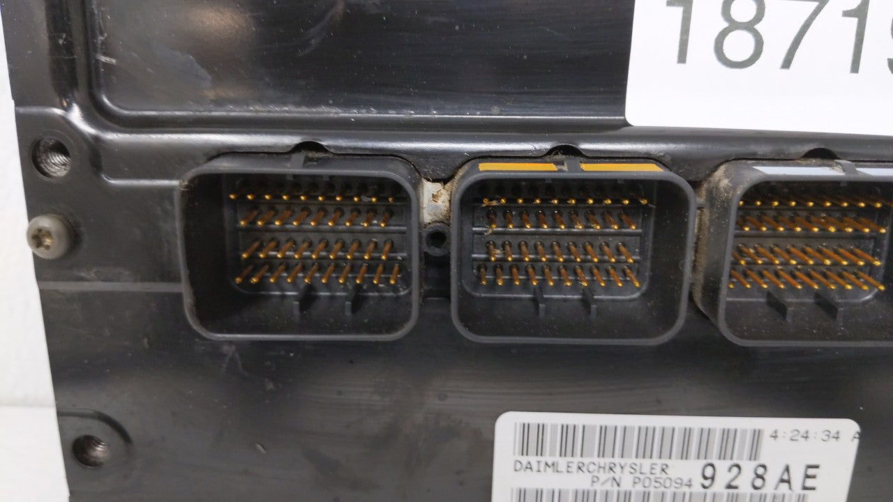 2007 Dodge Charger PCM Engine Control Computer ECU ECM PCU OEM P/N:P05094811AE P05094928AE Fits OEM Used Auto Parts - Oemuse
