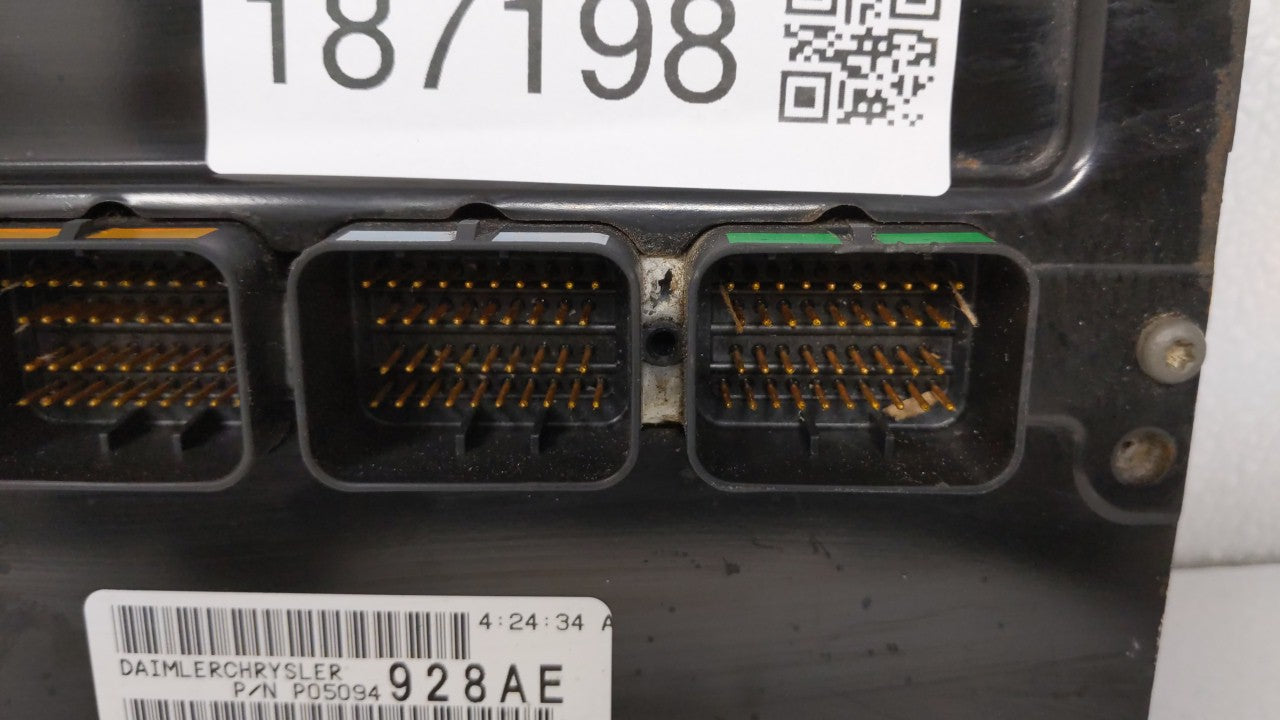2007 Dodge Charger PCM Engine Control Computer ECU ECM PCU OEM P/N:P05094811AE P05094928AE Fits OEM Used Auto Parts - Oemuse