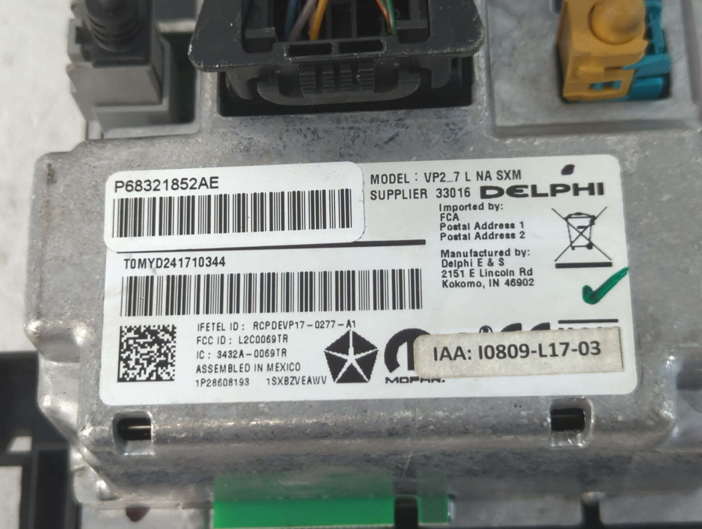 2006-2007 Dodge Charger Radio AM FM Cd Player Receiver Replacement P/N:P68321852AE Fits Fits 2004 2005 2006 2007 OEM Used Au
