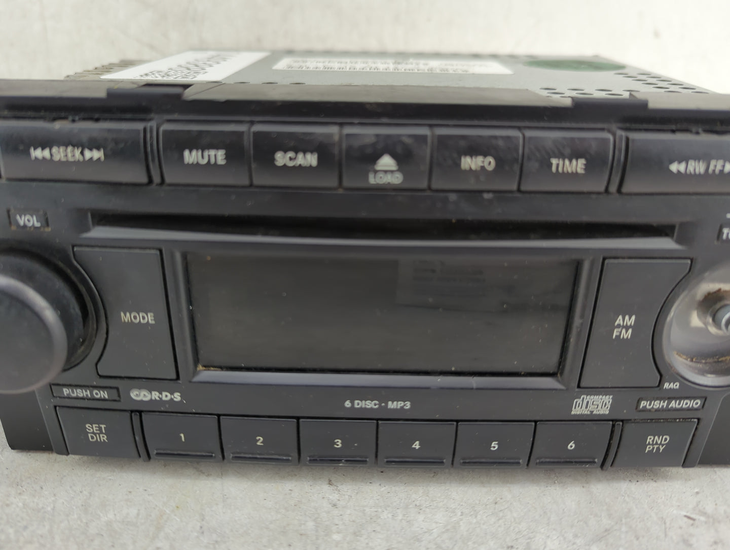 2004-2007 Dodge Durango Radio AM FM Cd Player Receiver Replacement P/N:P05091175AD Fits Fits 2004 2005 2006 2007 2008 2009 2