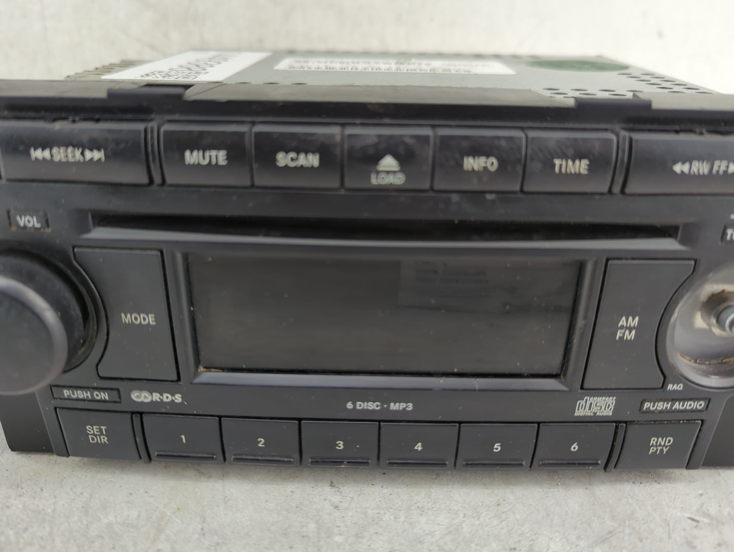 2004-2007 Dodge Durango Radio AM FM Cd Player Receiver Replacement P/N:P05091175AD Fits Fits 2004 2005 2006 2007 2008 2009 2
