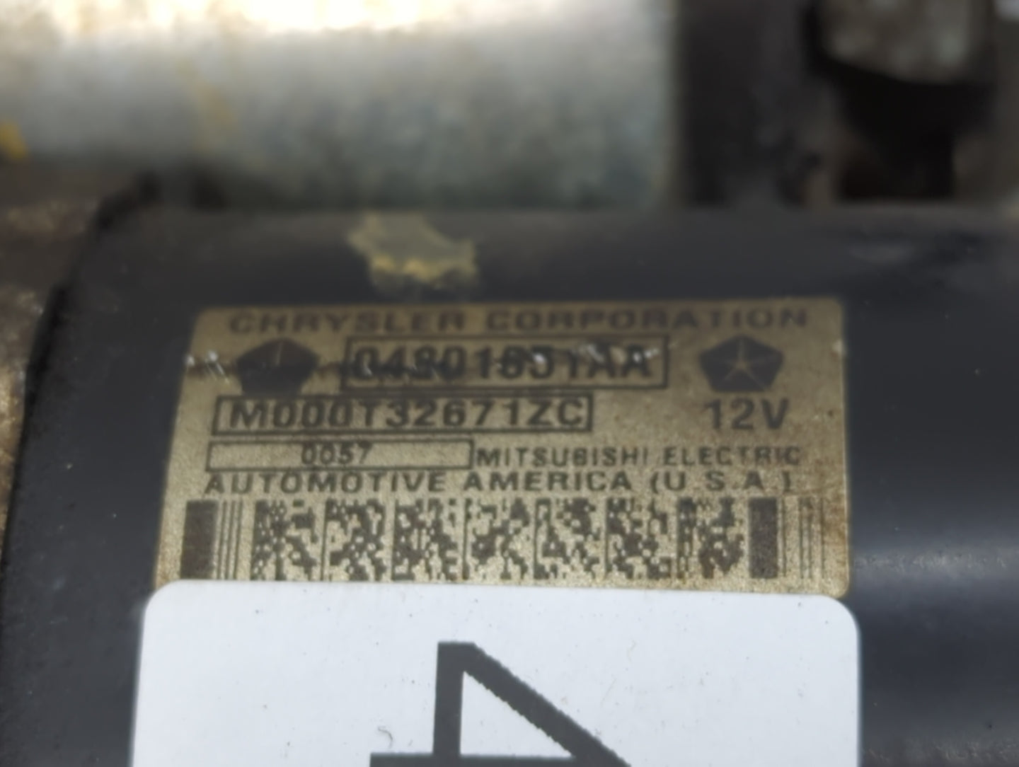 2007 Dodge Magnum Car Starter Motor Solenoid OEM P/N:04801651AA 04608800AD Fits OEM Used Auto Parts - Oemusedautoparts1.com