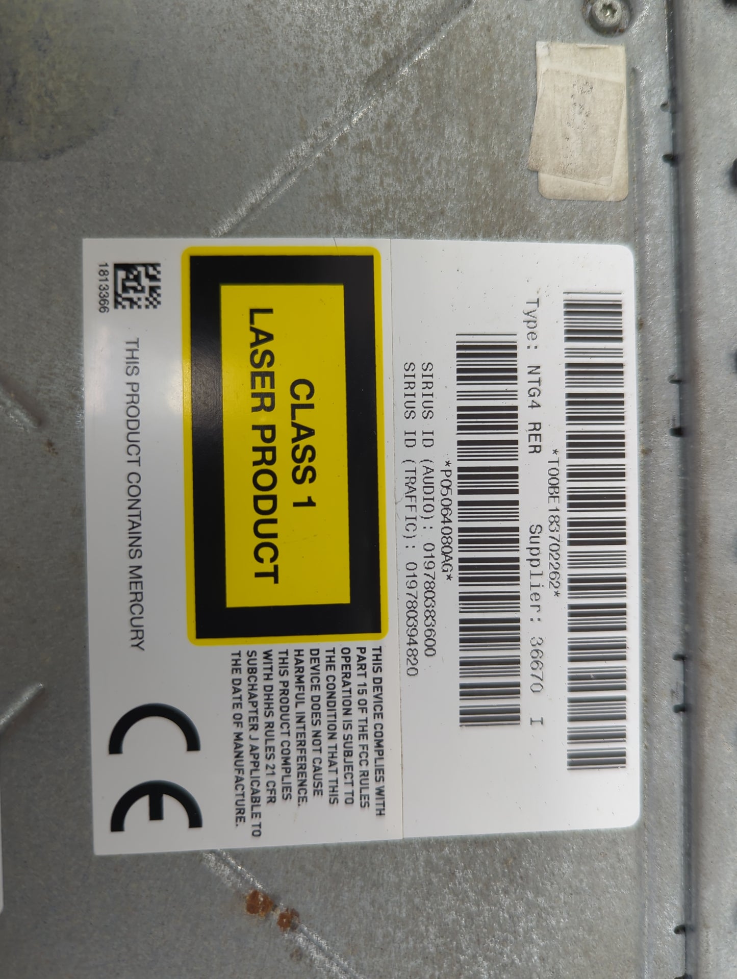 2007 Dodge Nitro Radio AM FM Cd Player Receiver Replacement P/N:P05064080AG Fits OEM Used Auto Parts - Oemusedautoparts1.com