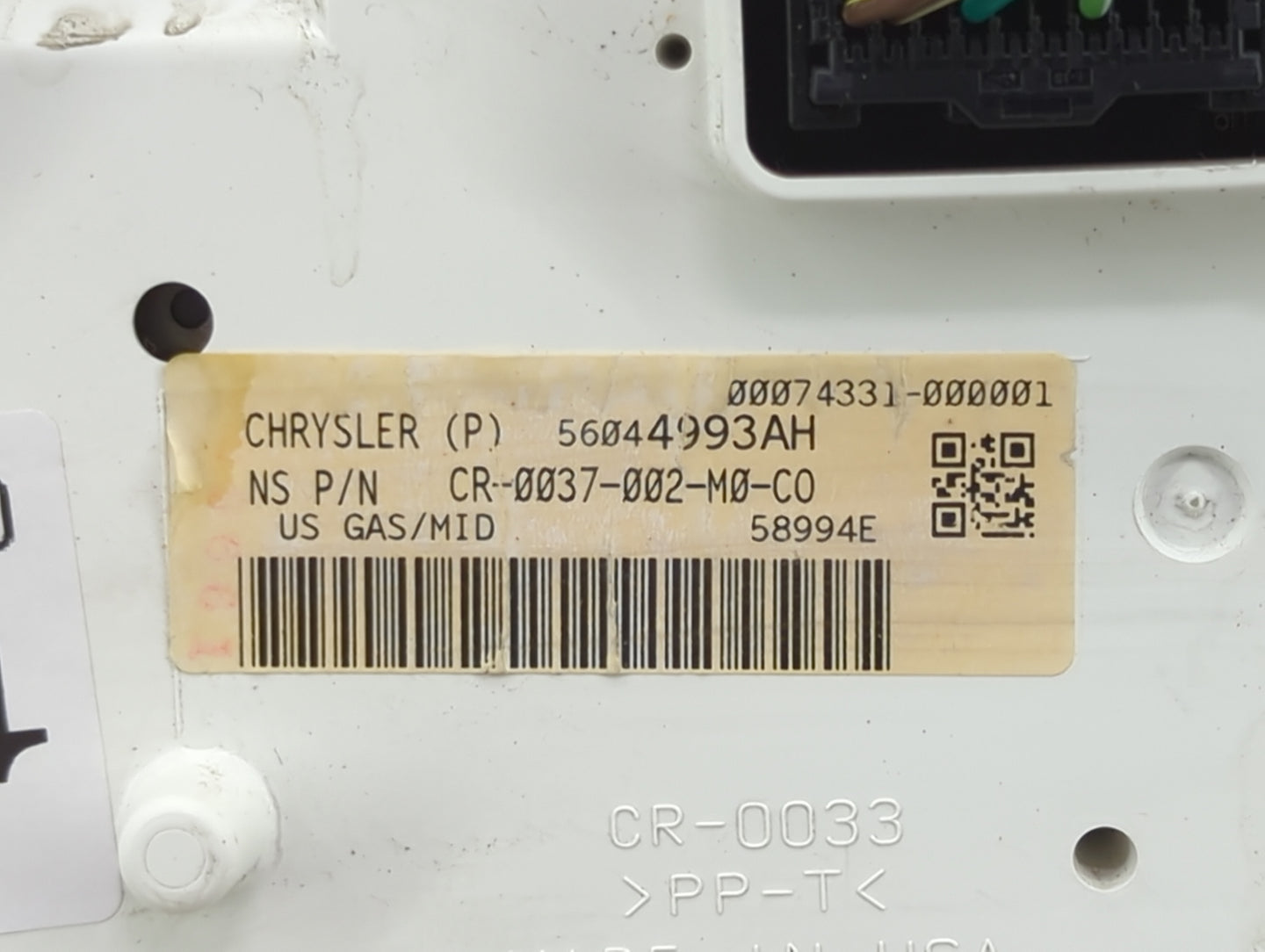 2007 Dodge Nitro Instrument Cluster Speedometer Gauges P/N:56044993AH Fits OEM Used Auto Parts - Oemusedautoparts1.com