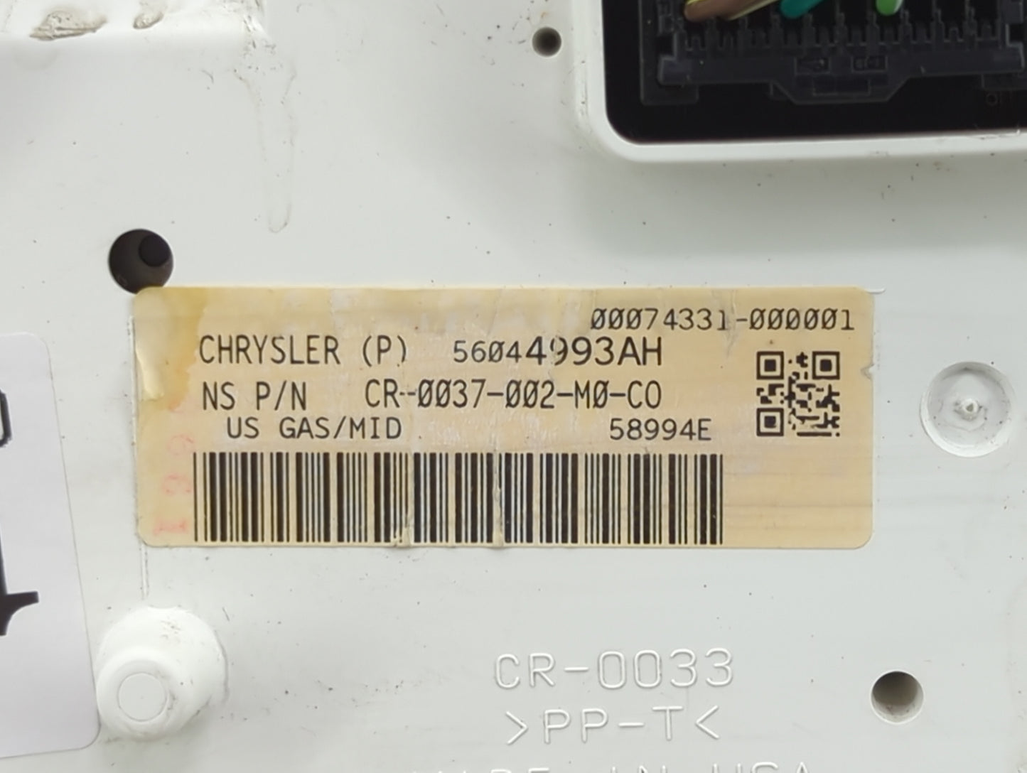 2007 Dodge Nitro Instrument Cluster Speedometer Gauges P/N:56044993AH Fits OEM Used Auto Parts - Oemusedautoparts1.com