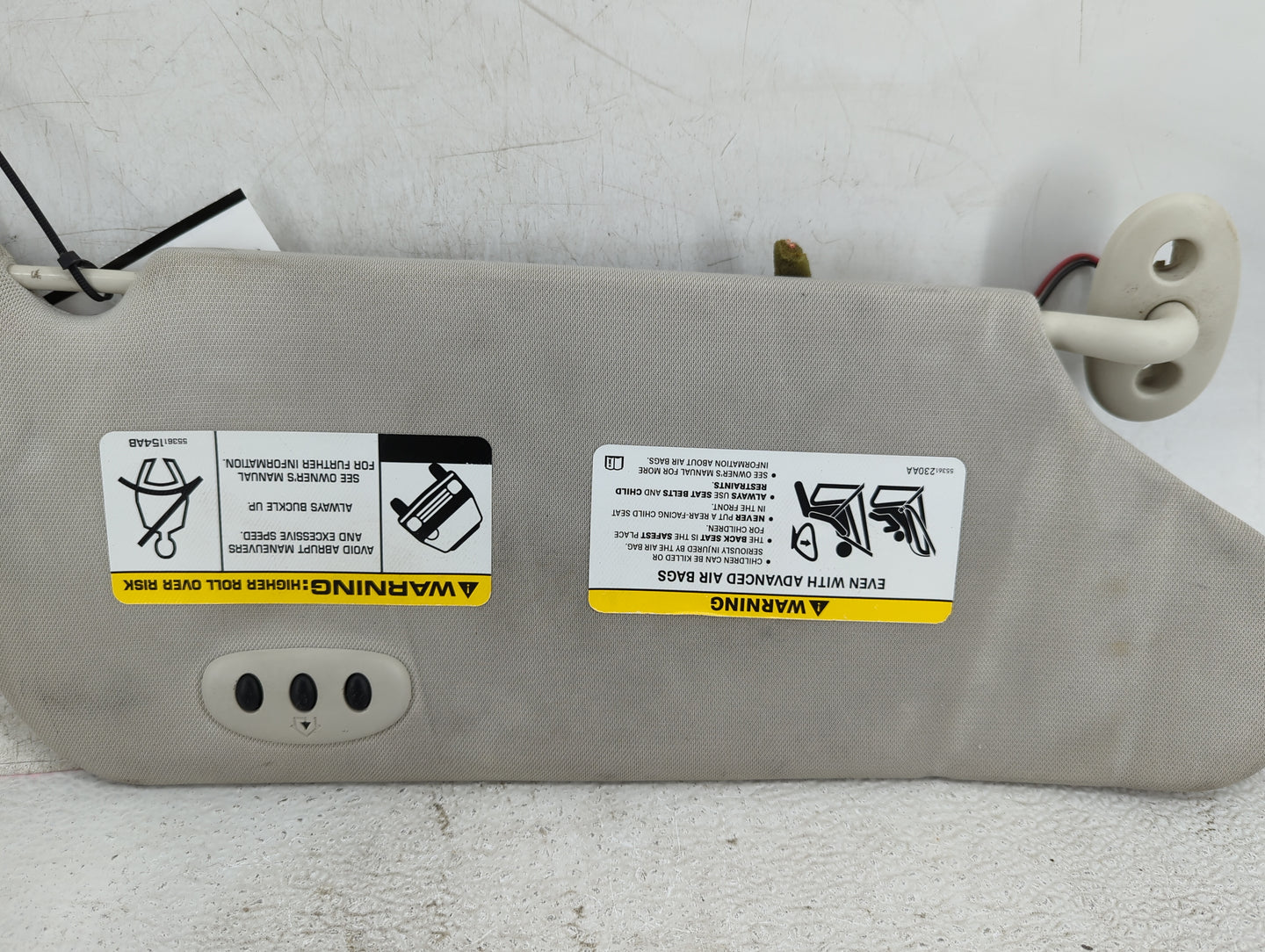 2007 Dodge Nitro Sun Visor Shade Replacement Passenger Right Mirror Fits OEM Used Auto Parts - Oemusedautoparts1.com