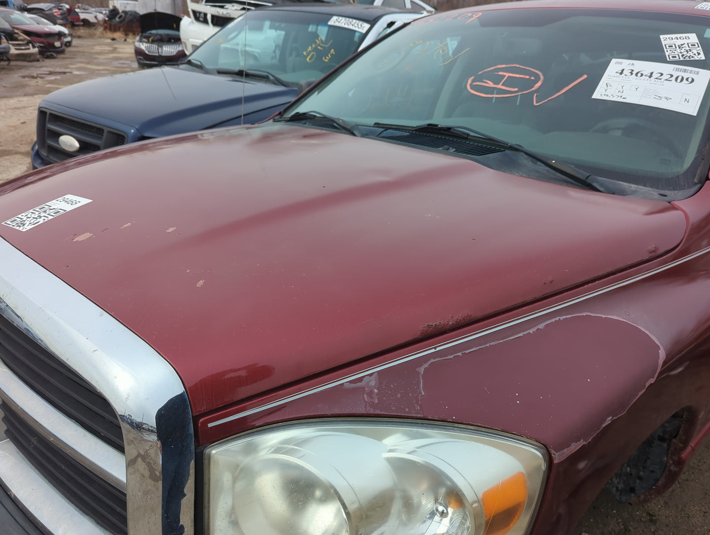 2002-2008 Dodge Ram 1500 Hood Oem 1262346 - Oemusedautoparts1.com