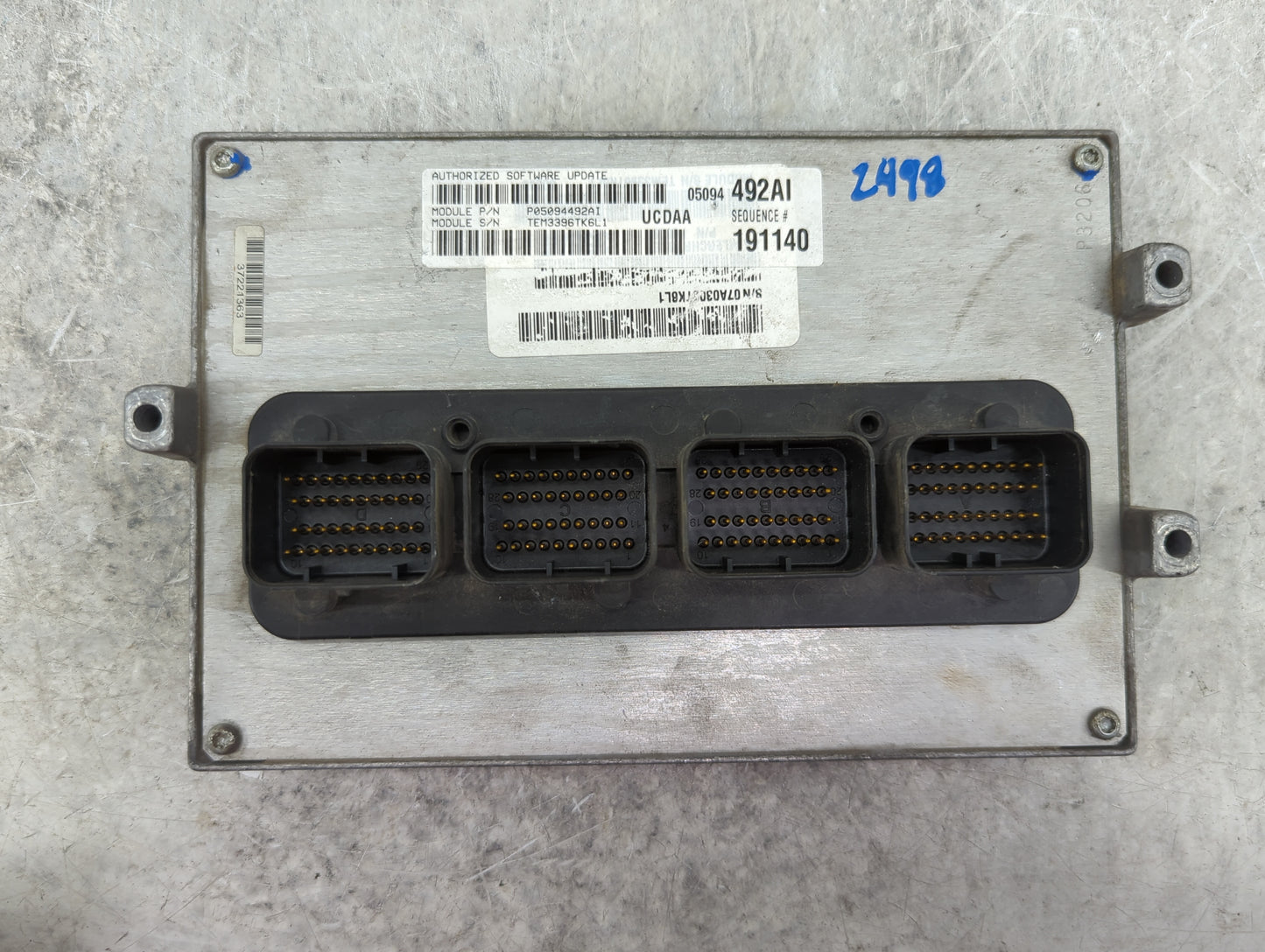 2007 Dodge Ram 1500 PCM Engine Control Computer ECU ECM PCU OEM P/N:P05094492AI TEM3396TK6L1 Fits OEM Used Auto Parts - Oemu