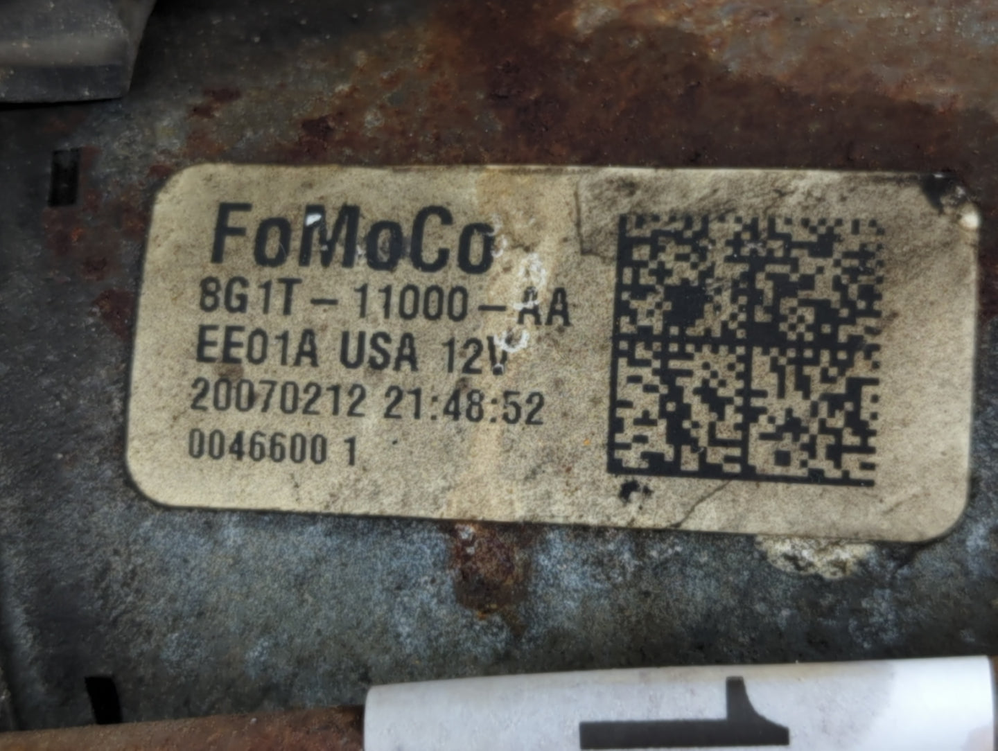 2007-2018 Ford Edge Car Starter Motor Solenoid OEM P/N:8G1T-11000-AA Fits OEM Used Auto Parts - Oemusedautoparts1.com