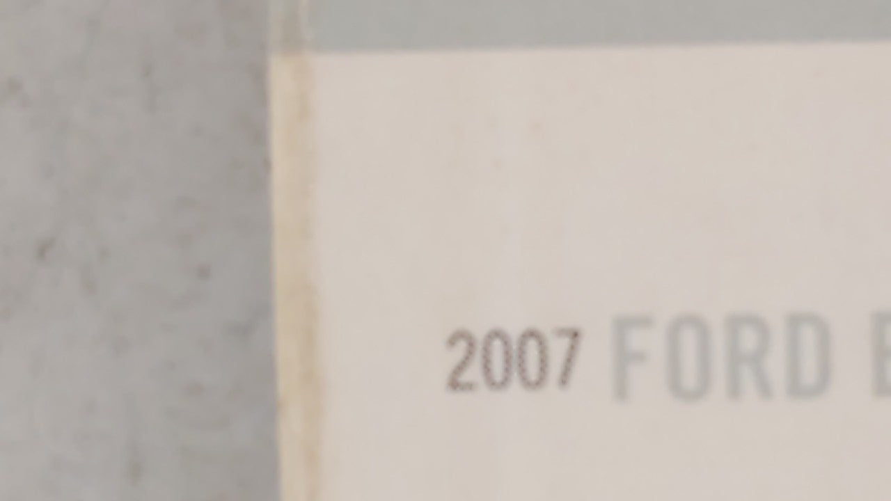 2007 Ford Edge Owners Manual Book Guide OEM Used Auto Parts - Oemusedautoparts1.com
