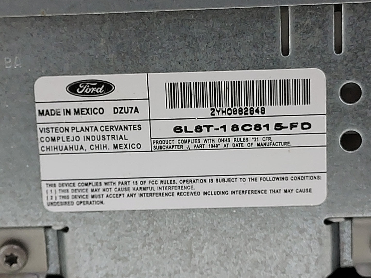 2005-2007 Ford Escape Radio AM FM Cd Player Receiver Replacement P/N:6L8T-18C815-FD 2YH0082848 Fits Fits 2005 2006 2007 OEM 