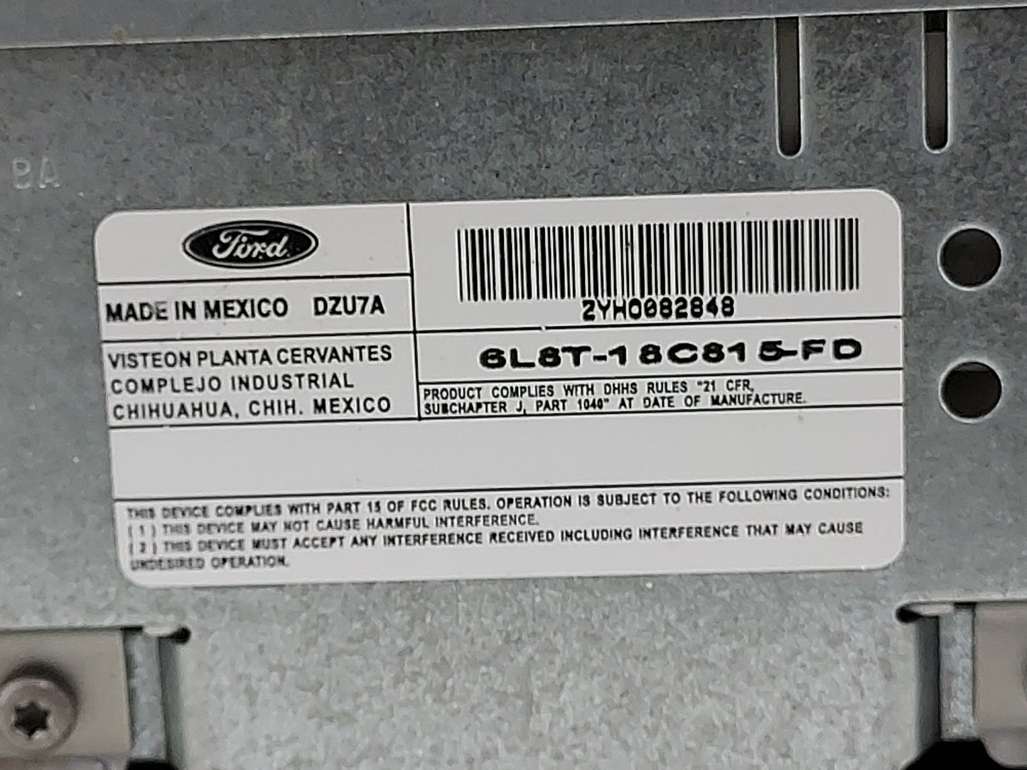 2005-2007 Ford Escape Radio AM FM Cd Player Receiver Replacement P/N:6L8T-18C815-FD 2YH0082848 Fits Fits 2005 2006 2007 OEM 