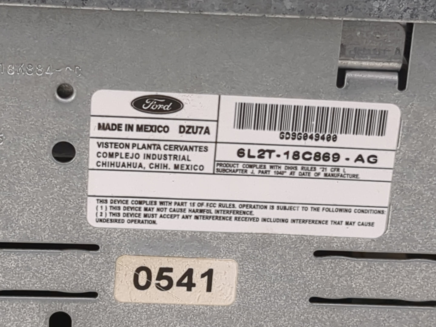 2006 Ford Explorer Radio AM FM Cd Player Receiver Replacement P/N:6L2T-18C869-AG Fits OEM Used Auto Parts - Oemusedautoparts