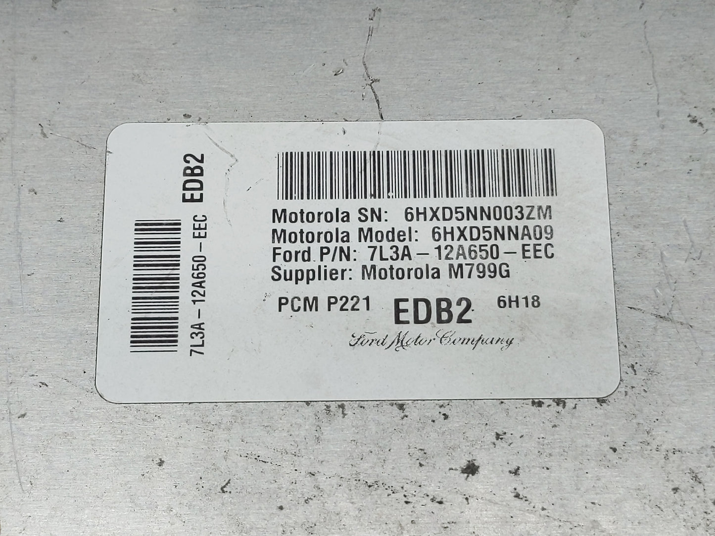 2007 Ford F-150 PCM Engine Control Computer ECU ECM PCU OEM P/N:7L3A-12A650-EEC Fits OEM Used Auto Parts - Oemusedautoparts1