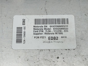 2007 Ford F-150 PCM Engine Control Computer ECU ECM PCU OEM P/N:7L3A-12A650-EEC Fits OEM Used Auto Parts