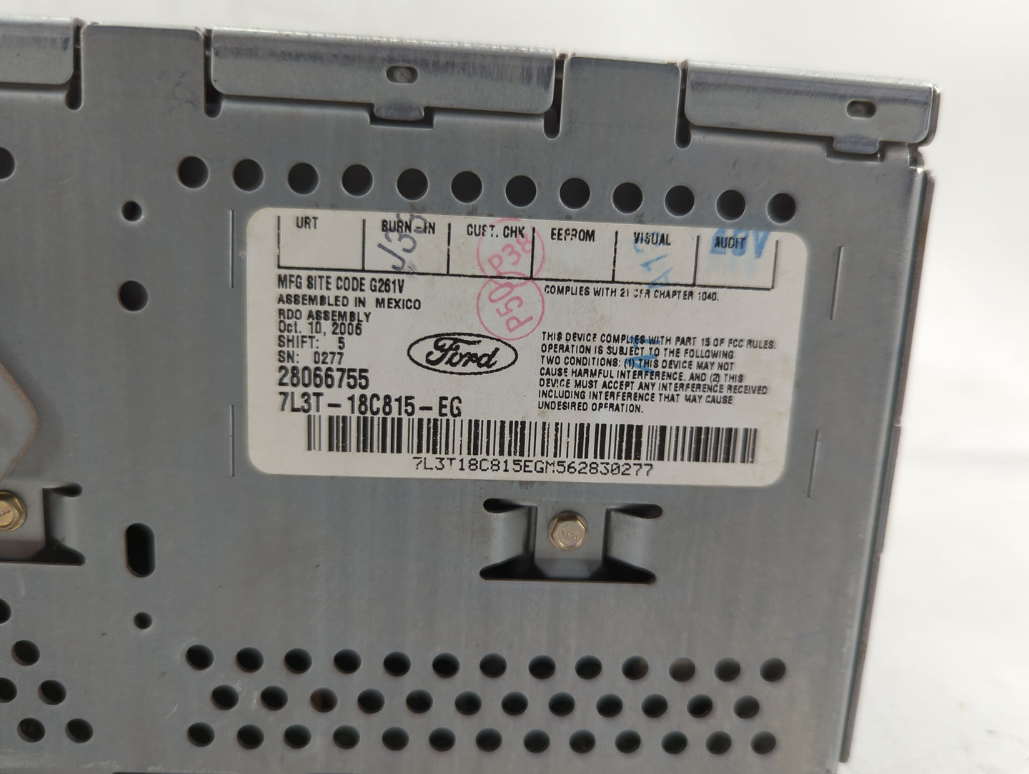 2007 Ford F-150 Radio AM FM Cd Player Receiver Replacement P/N:7L3T-18C815-EG Fits OEM Used Auto Parts - Oemusedautoparts1.c