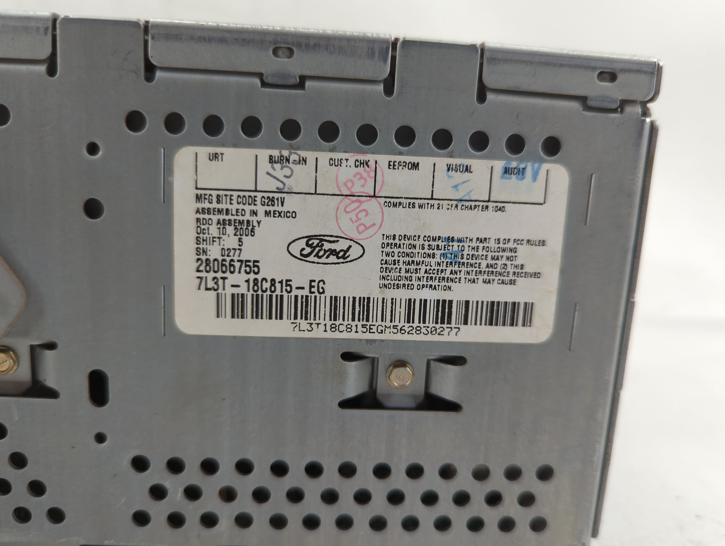 2007 Ford F-150 Radio AM FM Cd Player Receiver Replacement P/N:7L3T-18C815-EG Fits OEM Used Auto Parts - Oemusedautoparts1.c