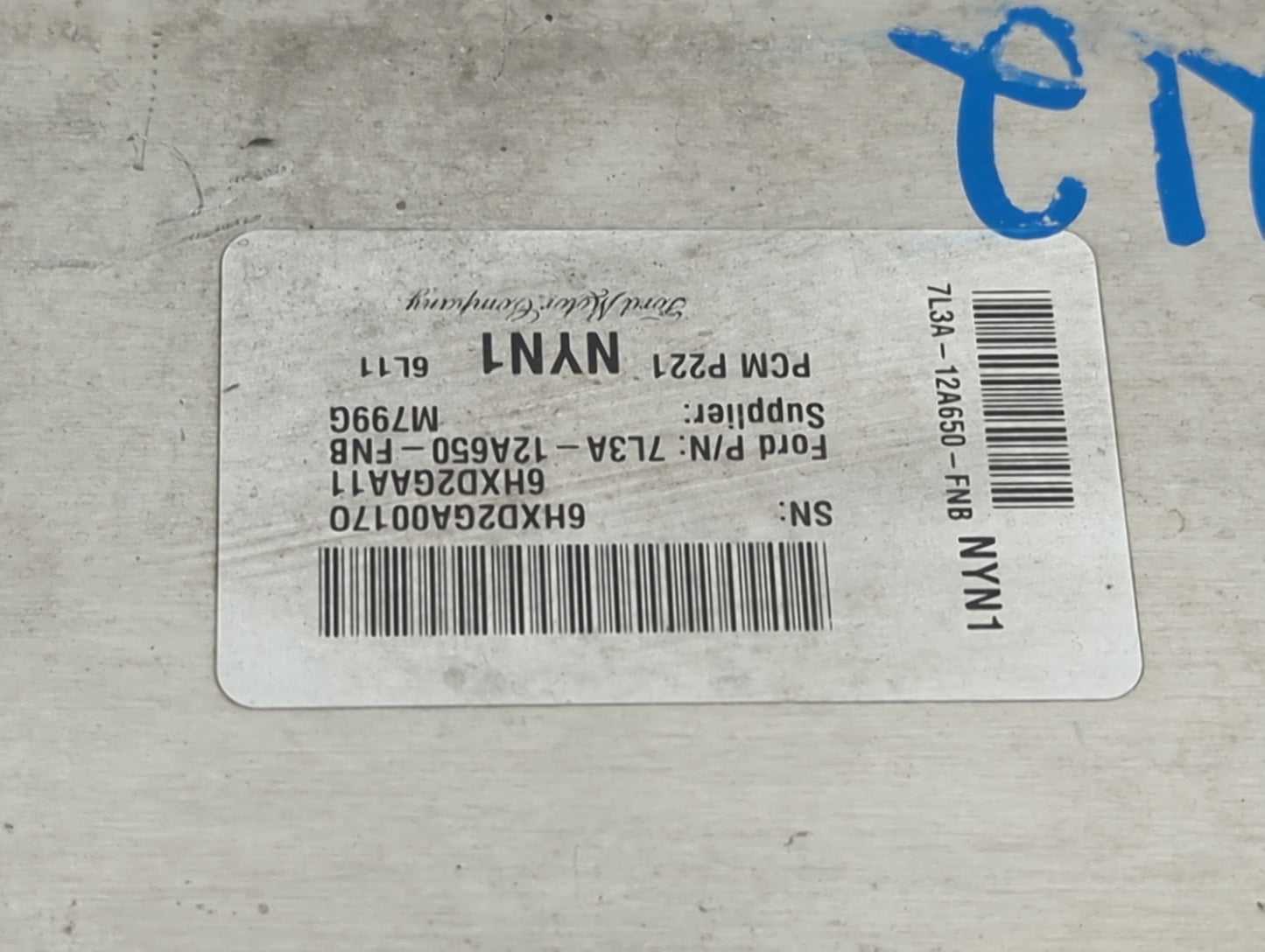 2007 Ford F-150 PCM Engine Control Computer ECU ECM PCU OEM P/N:6HXD2GAA11 6HXD2GA0017O, 7L3A-12A650-FNB Fits OEM Used Auto 