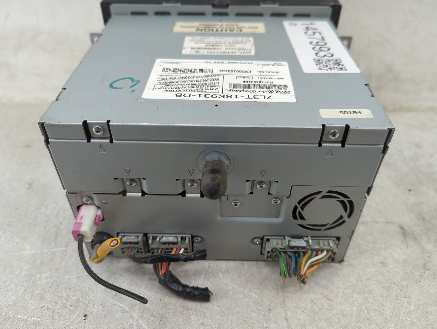 2007 Ford F150 Radio AM FM Cd Player Receiver Replacement P/N:7L3T-18K931-DB AVIC-XD1007ZF02, AVIC-1007ZF54 Fits OEM Used Au