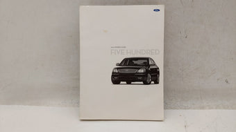 compare product 2007 Ford Five Hundred Owners Manual Book Guide OEM Used Auto Parts