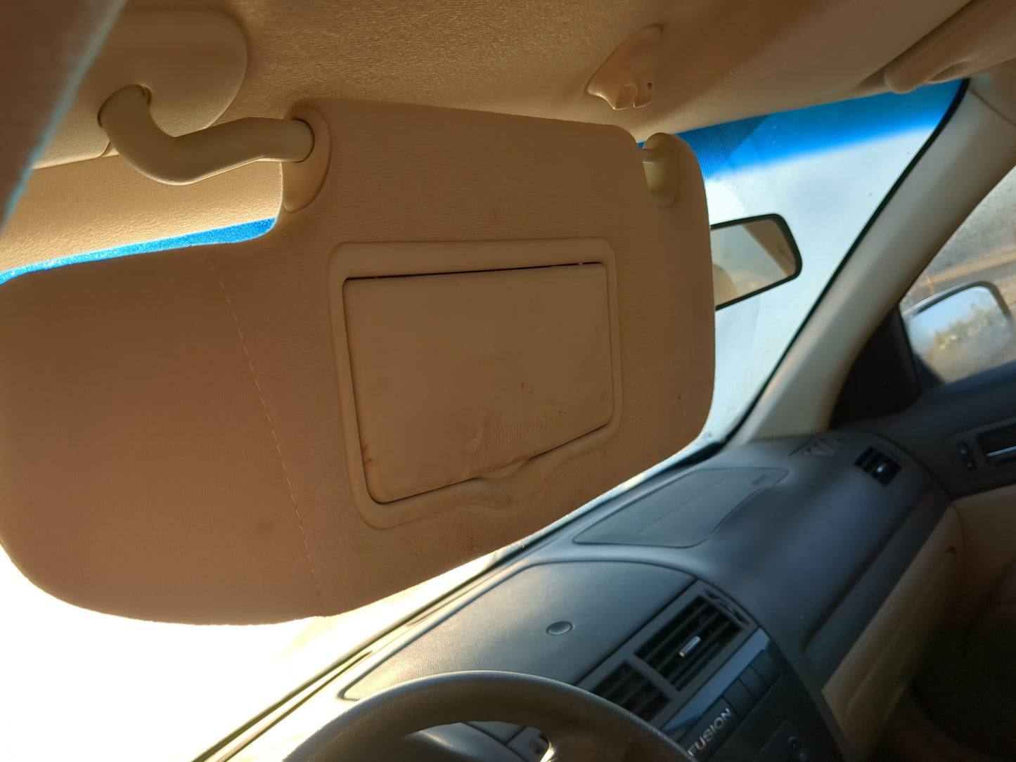 2006-2009 Ford Fusion Sun Visor Shade Replacement Driver Left Mirror Fits Fits 2006 2007 2008 2009 OEM Used Auto Parts - Oem