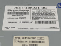 2007 Ford Fusion Radio AM FM Cd Player Receiver Replacement P/N:7E5T-18K931-BC Fits OEM Used Auto Parts - Oemusedautoparts1.