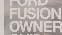 2007 Ford Fusion Owners Manual Book Guide OEM Used Auto Parts - Oemusedautoparts1.com