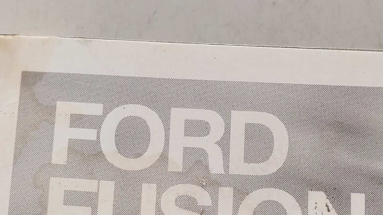 2007 Ford Fusion Owners Manual Book Guide OEM Used Auto Parts - Oemusedautoparts1.com