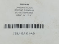 2007 Ford Fusion Owners Manual Book Guide P/N:7E5J-19A321-AB OEM Used Auto Parts - Oemusedautoparts1.com