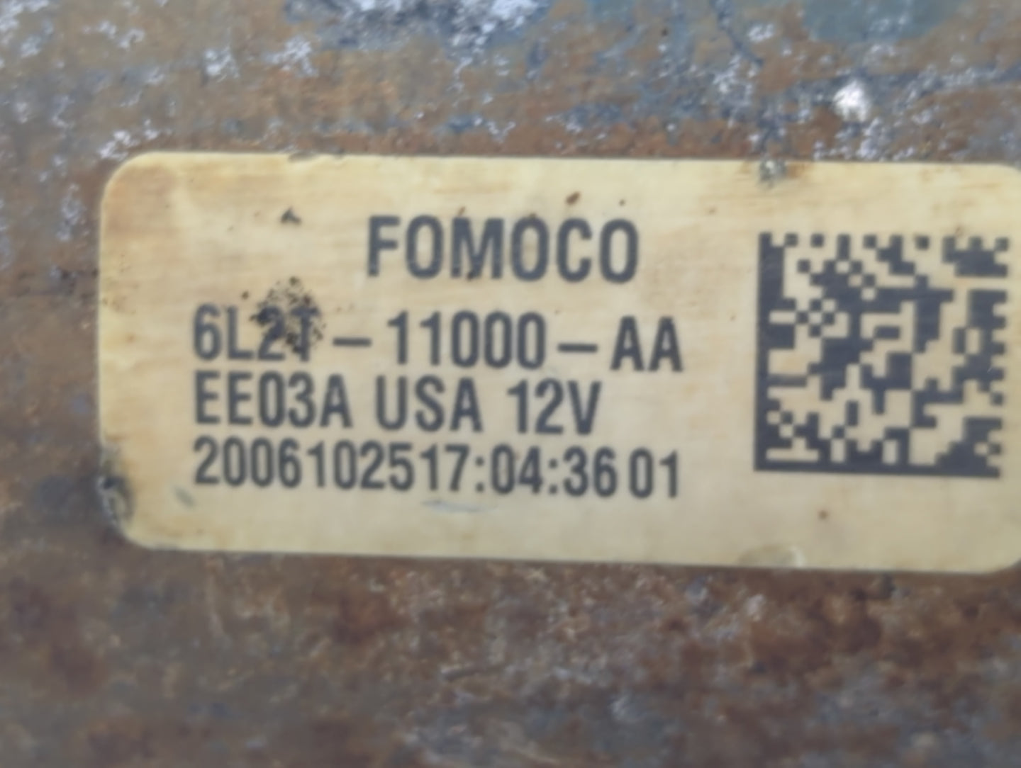 2005-2010 Ford Mustang Car Starter Motor Solenoid OEM P/N:6L2T-11000-AA Fits Fits 2005 2006 2007 2008 2009 2010 OEM Used Aut