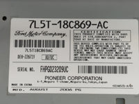 2007 Ford Ranger Radio AM FM Cd Player Receiver Replacement P/N:7L5T-18C869-AC Fits OEM Used Auto Parts - Oemusedautoparts1.