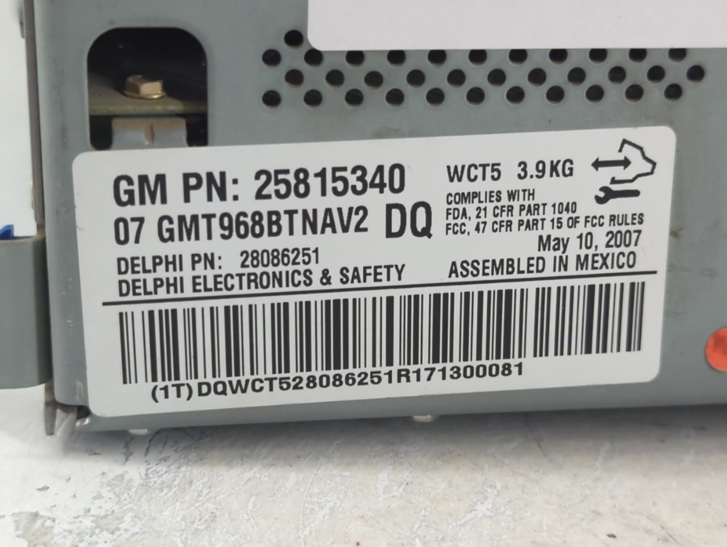 2007-2008 Gmc Acadia Radio AM FM Cd Player Receiver Replacement P/N:25815340 Fits Fits 2007 2008 OEM Used Auto Parts - Oemus