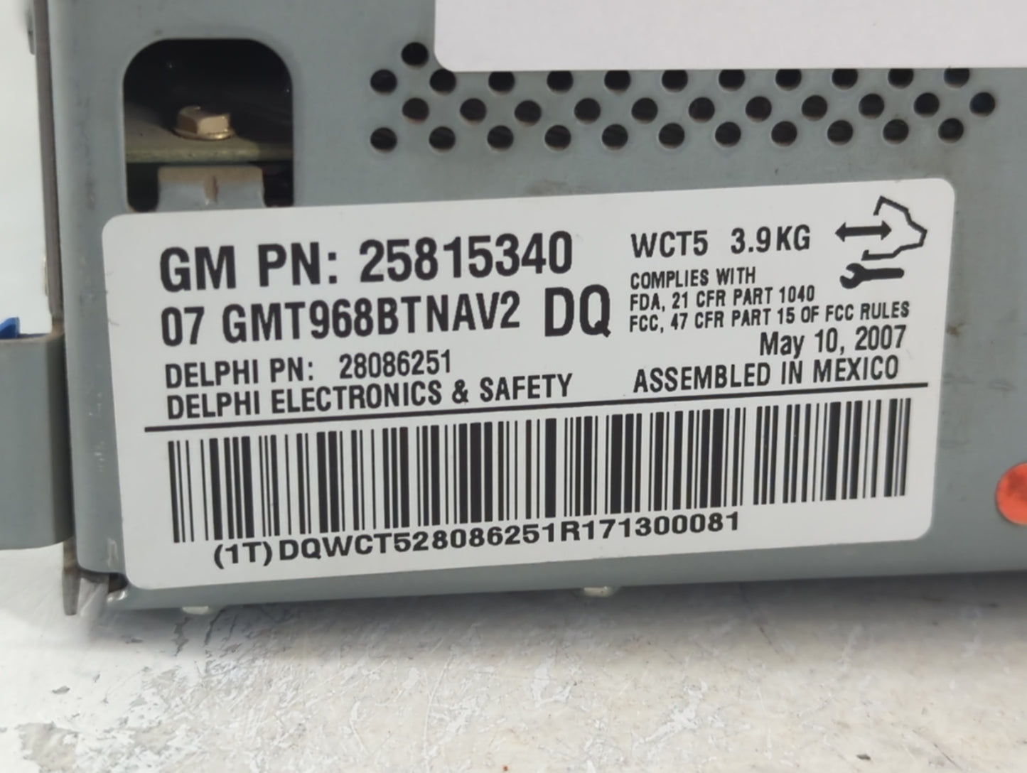 2007-2008 Gmc Acadia Radio AM FM Cd Player Receiver Replacement P/N:25815340 Fits Fits 2007 2008 OEM Used Auto Parts - Oemus