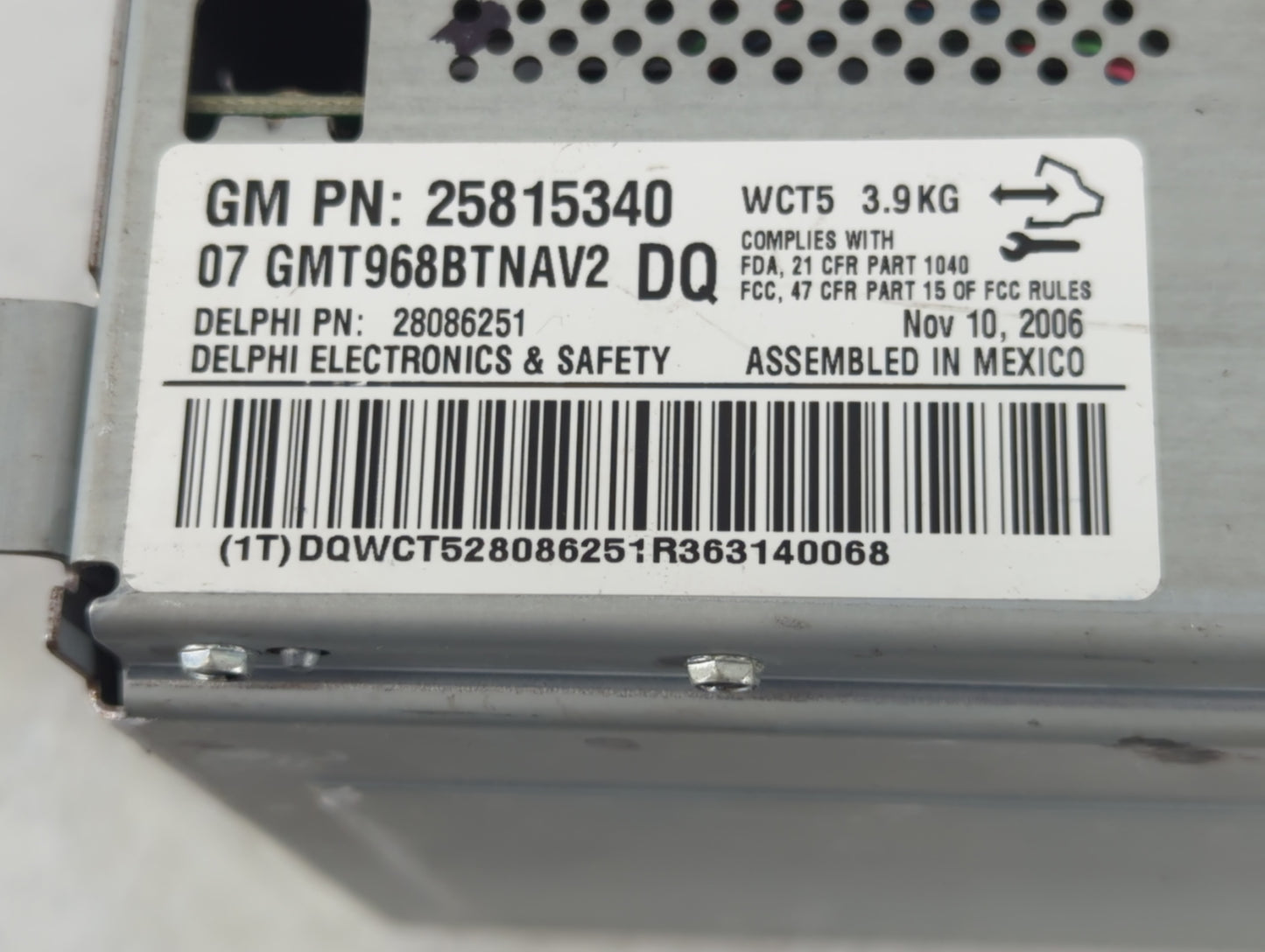 2007-2008 Gmc Acadia Radio AM FM Cd Player Receiver Replacement P/N:25815340 Fits Fits 2007 2008 OEM Used Auto Parts - Oemus