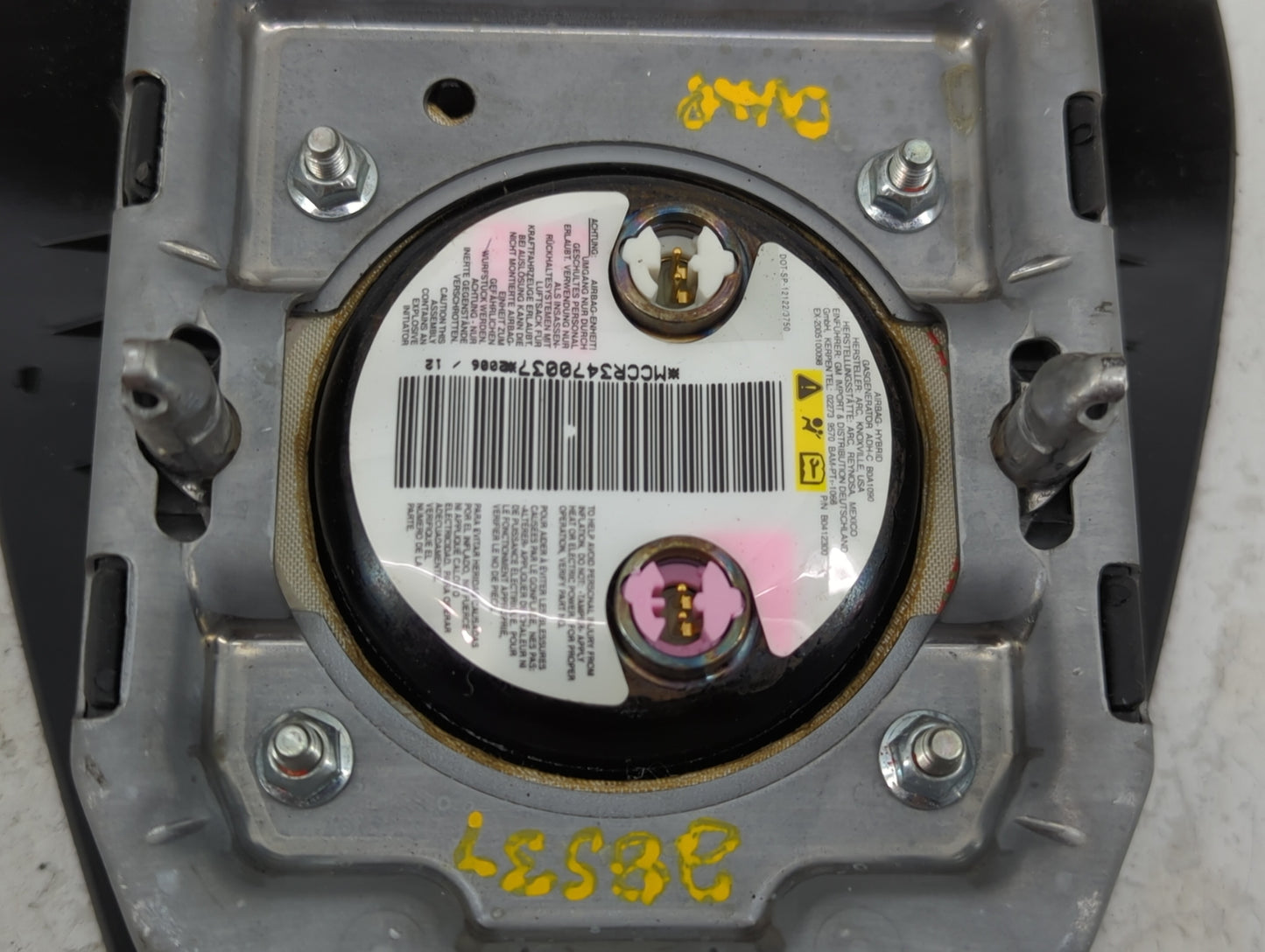 2003-2007 Gmc Sierra 2500 Air Bag Driver Left Steering Wheel Mounted P/N:25917960 Fits Fits 2003 2004 2005 2006 2007 OEM Use