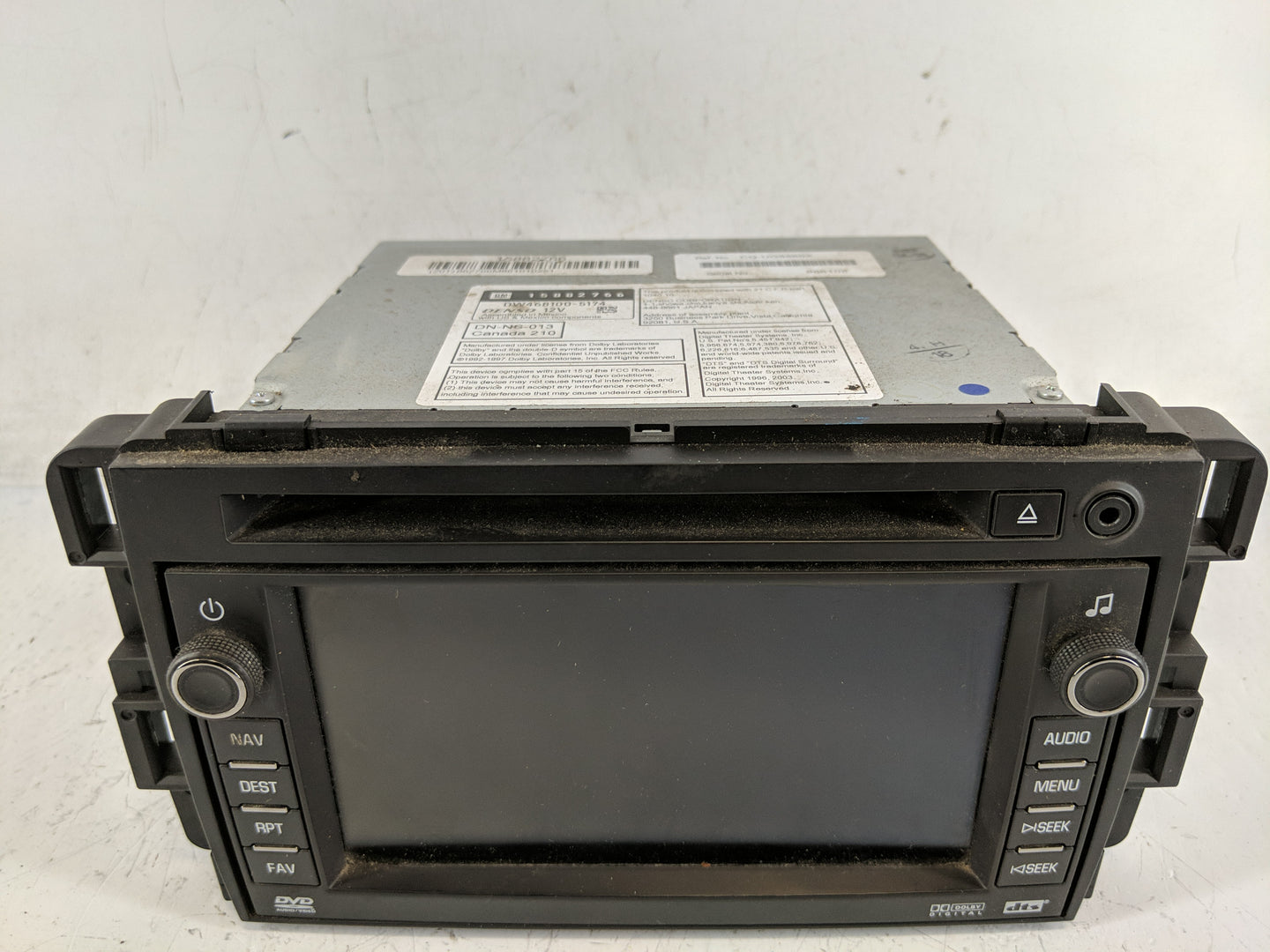 2007-2008 Gmc Yukon Radio AM FM Cd Player Receiver Replacement P/N:15882766 DW468100-5174 Fits Fits 2007 2008 OEM Used Auto 