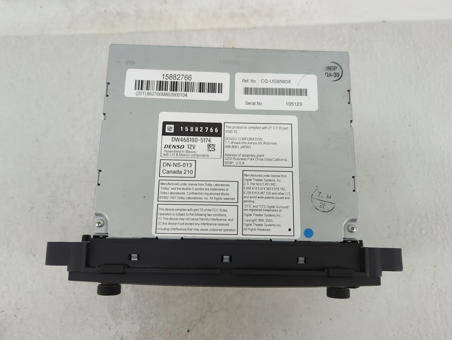 2007-2008 Gmc Yukon Radio AM FM Cd Player Receiver Replacement P/N:15882766 Fits Fits 2007 2008 OEM Used Auto Parts - Oemuse