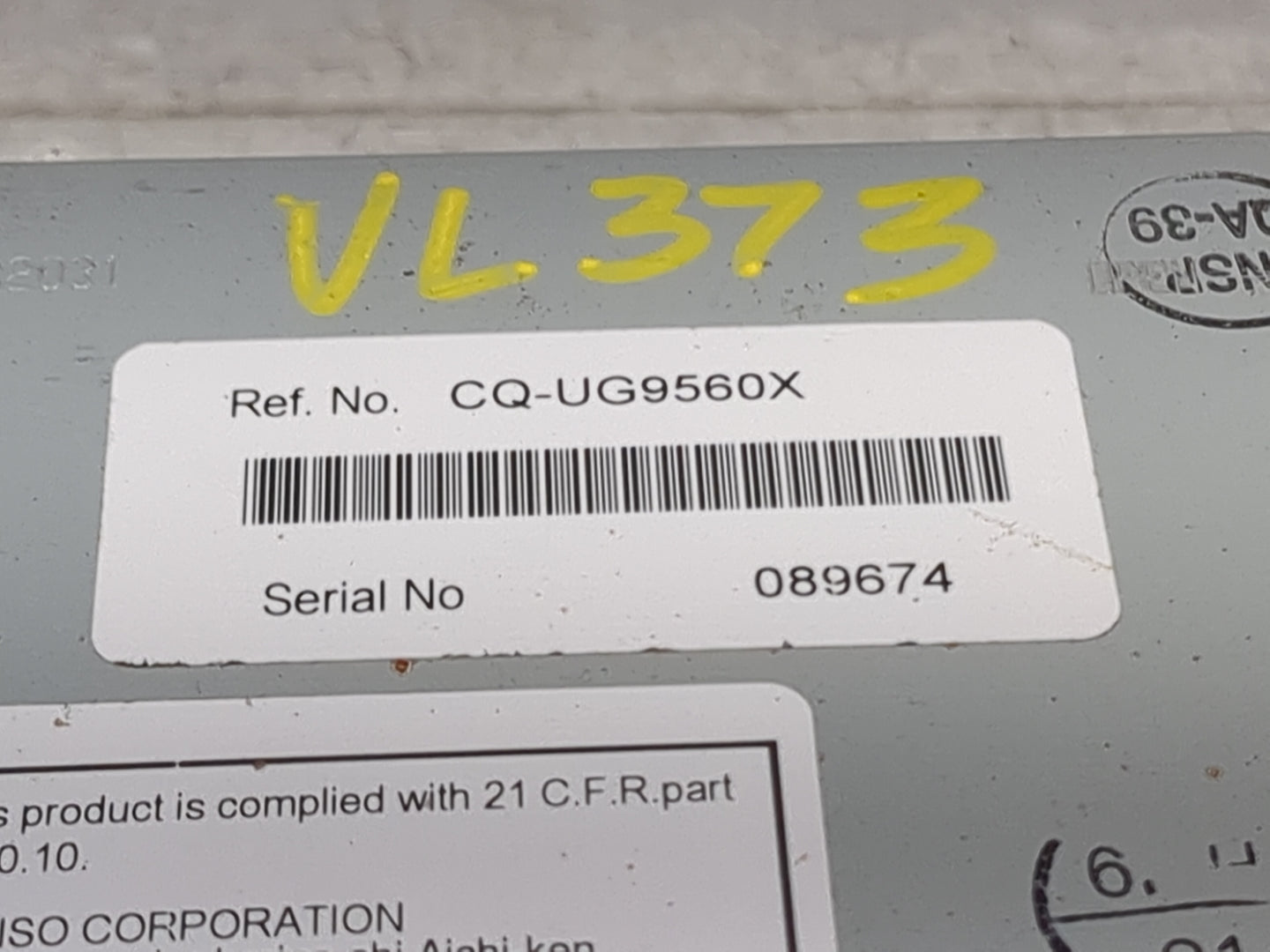2007-2008 Gmc Yukon Radio AM FM Cd Player Receiver Replacement P/N:CQ-UG9560X 15882766 Fits Fits 2007 2008 OEM Used Auto Par