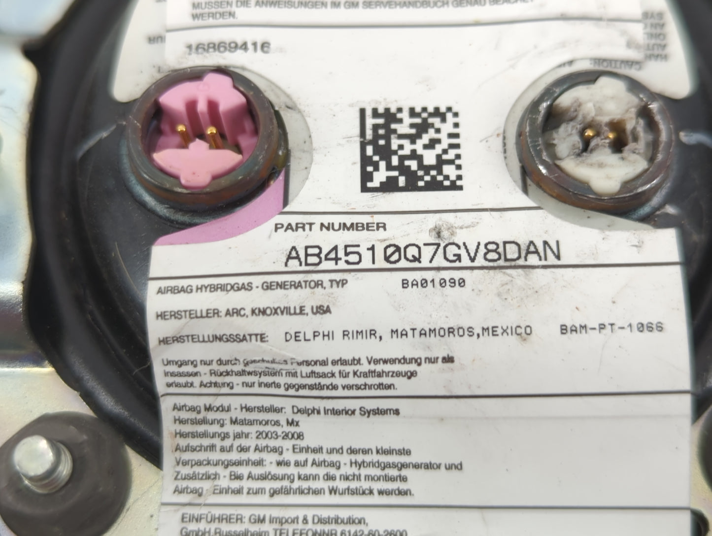 2007 Gmc Yukon Xl Air Bag Driver Left Knee OEM P/N:BA01090 BAMPT1066 Fits OEM Used Auto Parts - Oemusedautoparts1.com