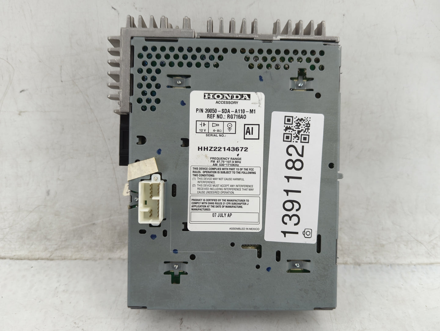 2003-2007 Honda Accord Radio AM FM Cd Player Receiver Replacement P/N:39050-SDA-A110-M1 Fits Fits 2003 2004 2005 2006 2007 O
