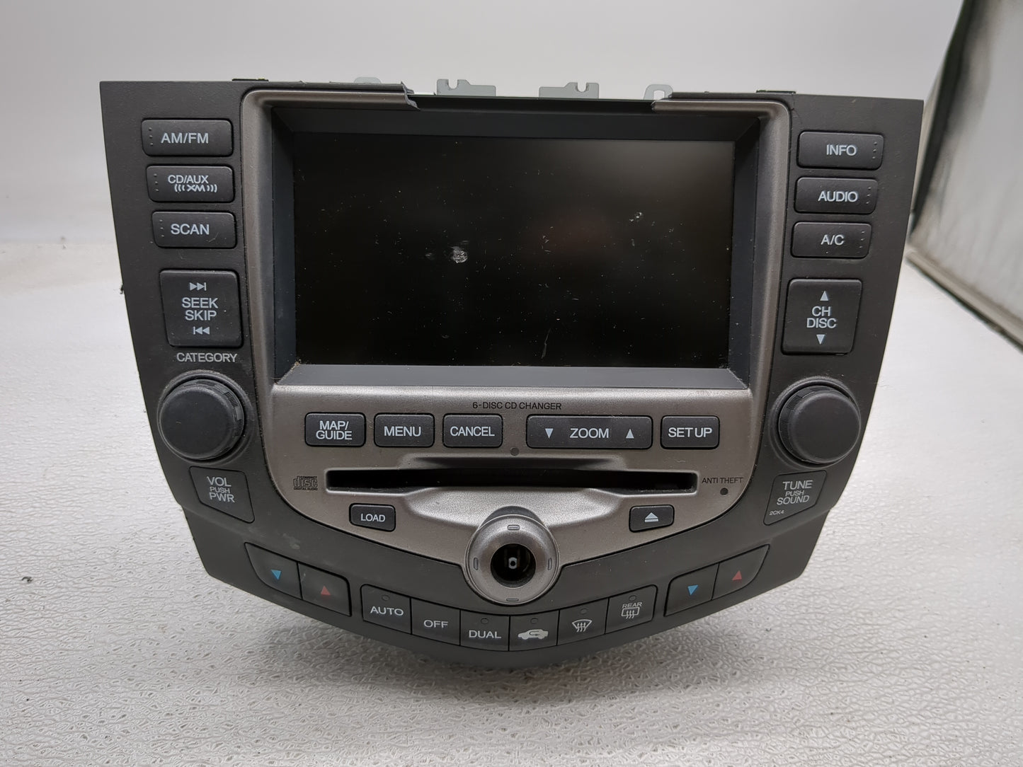 2006-2007 Honda Accord Radio AM FM Cd Player Receiver Replacement P/N:39051-SDA-L510-M1 Fits Fits 2006 2007 OEM Used Auto Pa