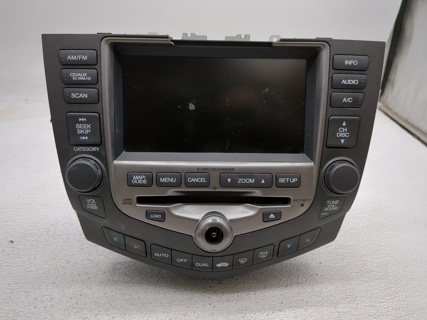 2006-2007 Honda Accord Radio AM FM Cd Player Receiver Replacement P/N:39051-SDA-L510-M1 Fits Fits 2006 2007 OEM Used Auto Pa