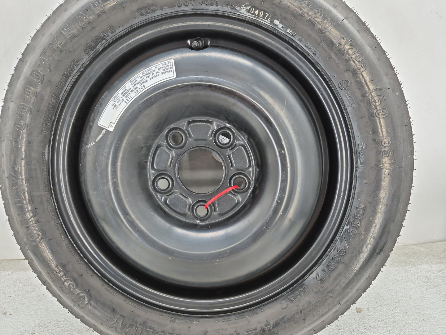 2003-2007 Honda Accord Spare Donut Tire Wheel Rim Oem 1461422 - Oemusedautoparts1.com