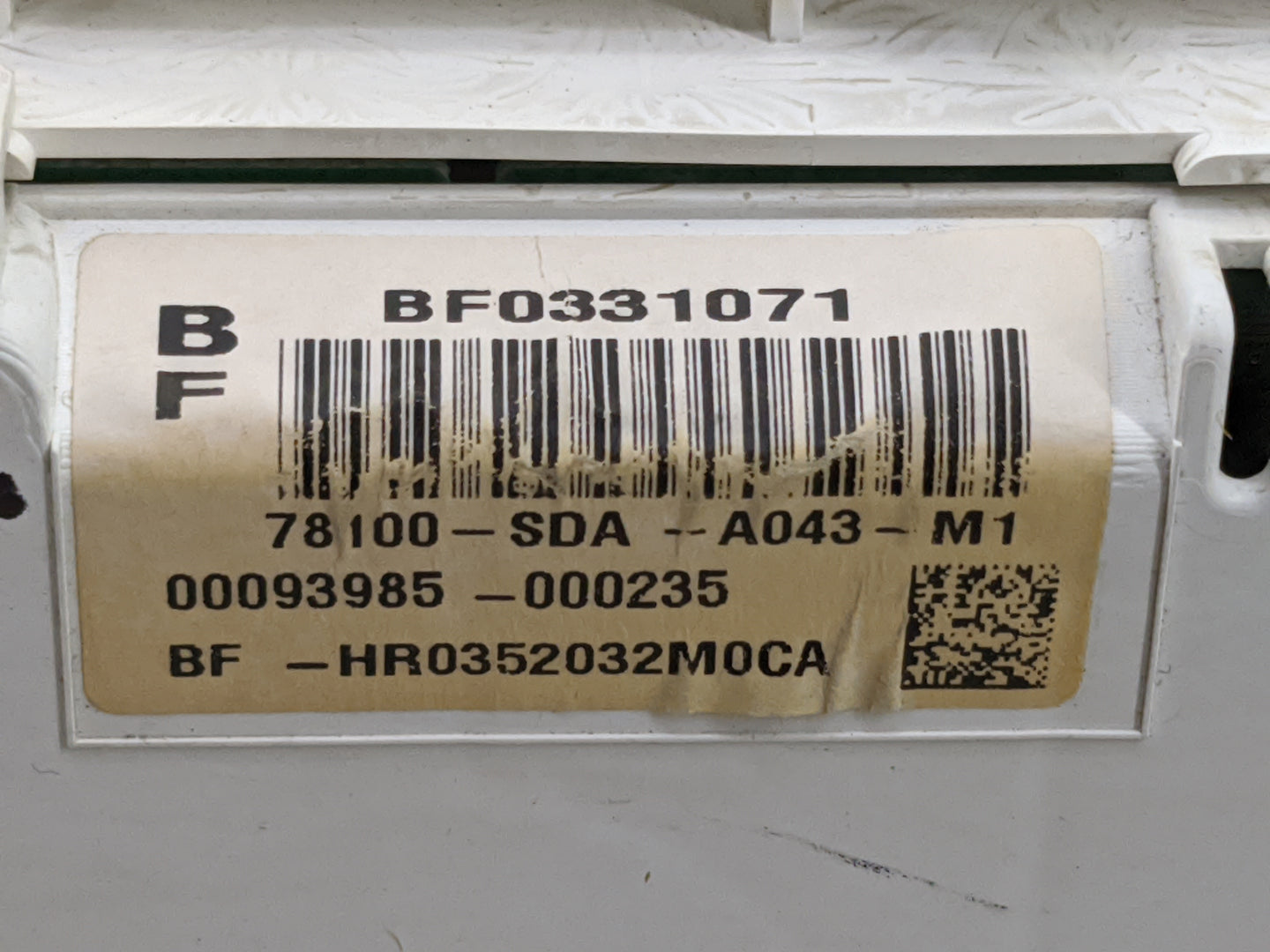 2003-2007 Honda Accord Instrument Cluster Speedometer Gauges P/N:78100-SDA-A043-M1 HR0352032M0CA Miles:124K Fits OEM Used Au