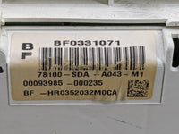 2003-2007 Honda Accord Instrument Cluster Speedometer Gauges P/N:78100-SDA-A043-M1 HR0352032M0CA Miles:124K Fits OEM Used Au