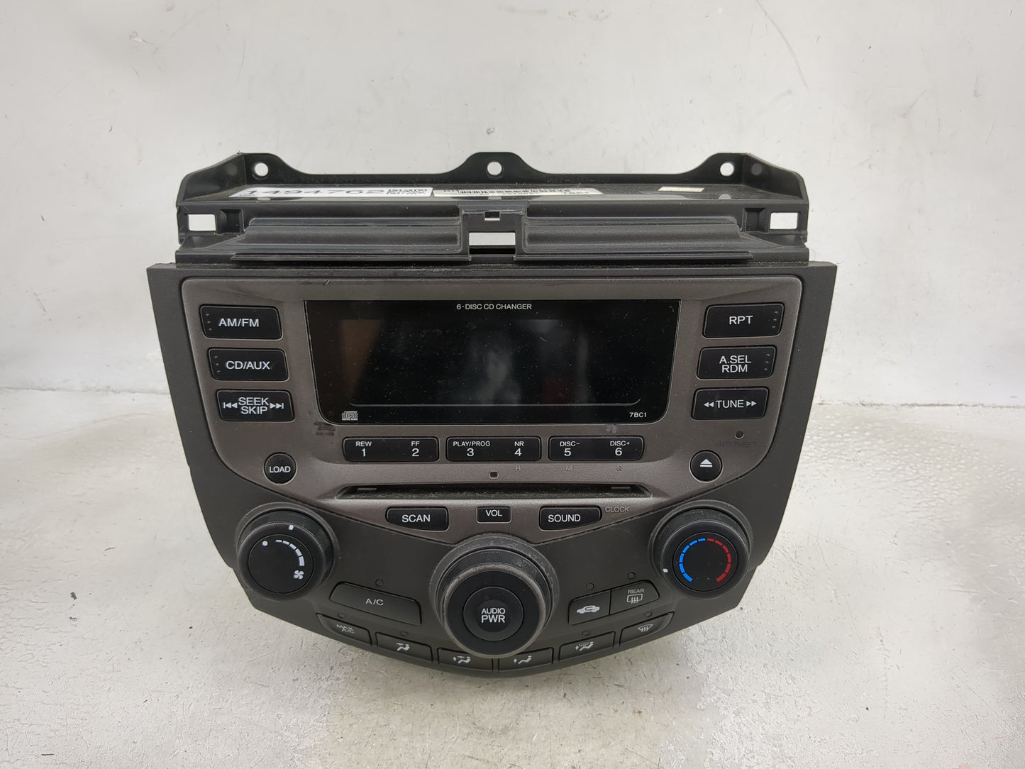 2004-2007 Honda Accord Radio AM FM Cd Player Receiver Replacement P/N:39050SDAA100 DH177070081, 7BC1 Fits Fits 2004 2005 200