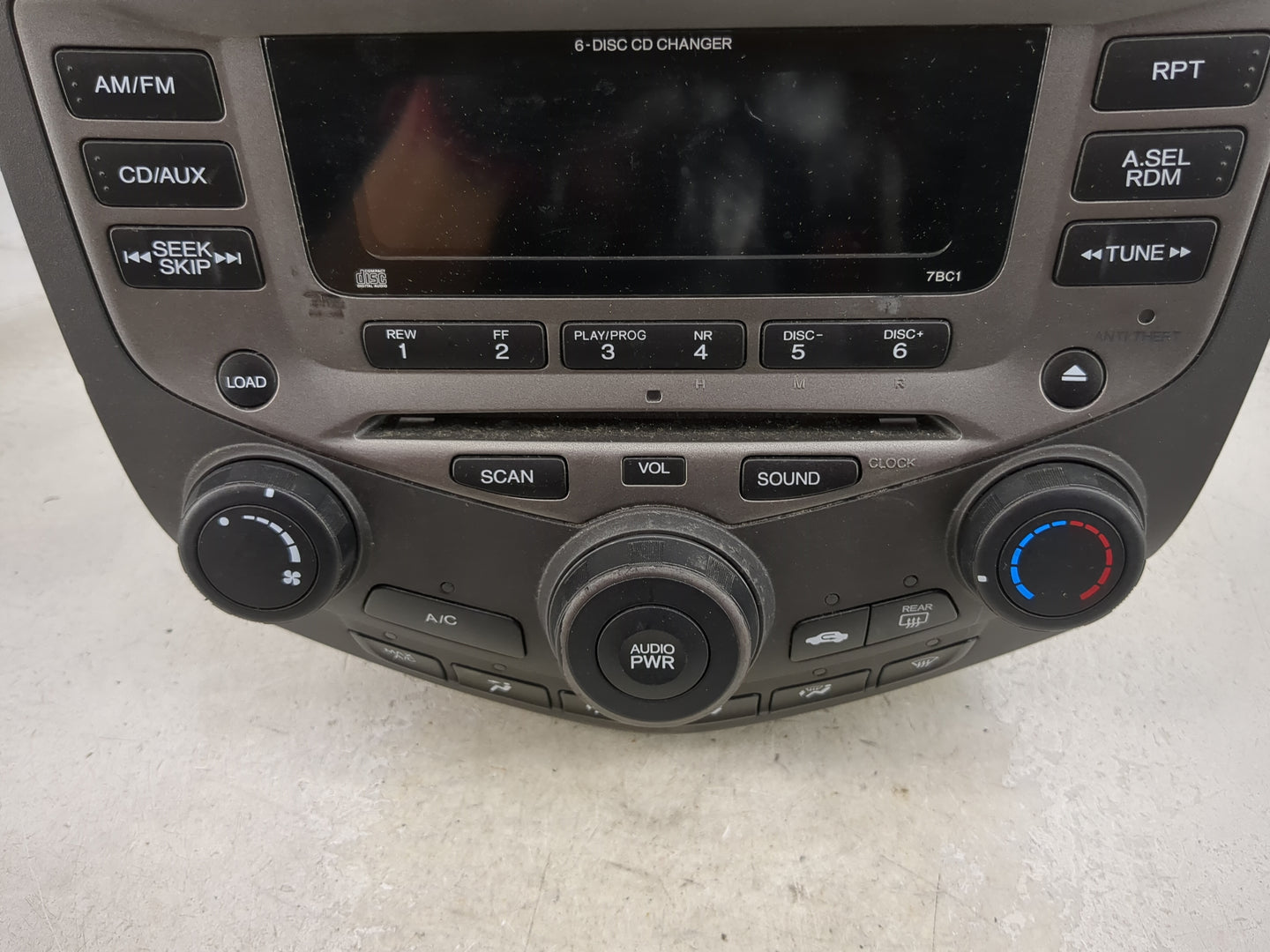 2004-2007 Honda Accord Radio AM FM Cd Player Receiver Replacement P/N:39050SDAA100 DH177070081, 7BC1 Fits Fits 2004 2005 200