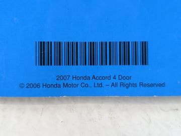 2007 Honda Accord Owners Manual Book Guide P/N:00X31-SDA-6422 31SDA642 OEM Used Auto Parts