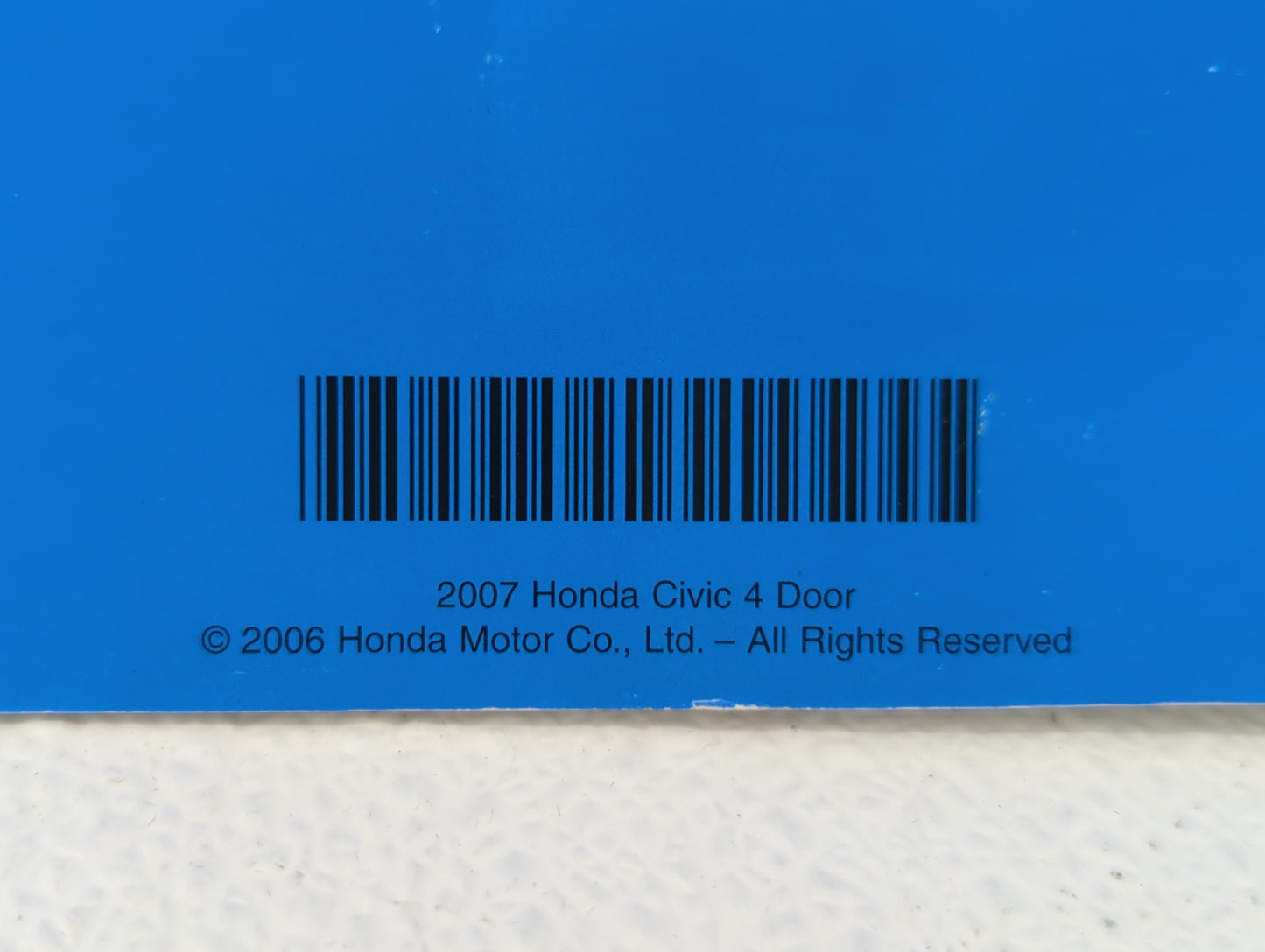2007 Honda Civic Owners Manual Book Guide OEM Used Auto Parts - Oemusedautoparts1.com
