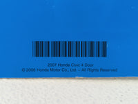 2007 Honda Civic Owners Manual Book Guide OEM Used Auto Parts - Oemusedautoparts1.com